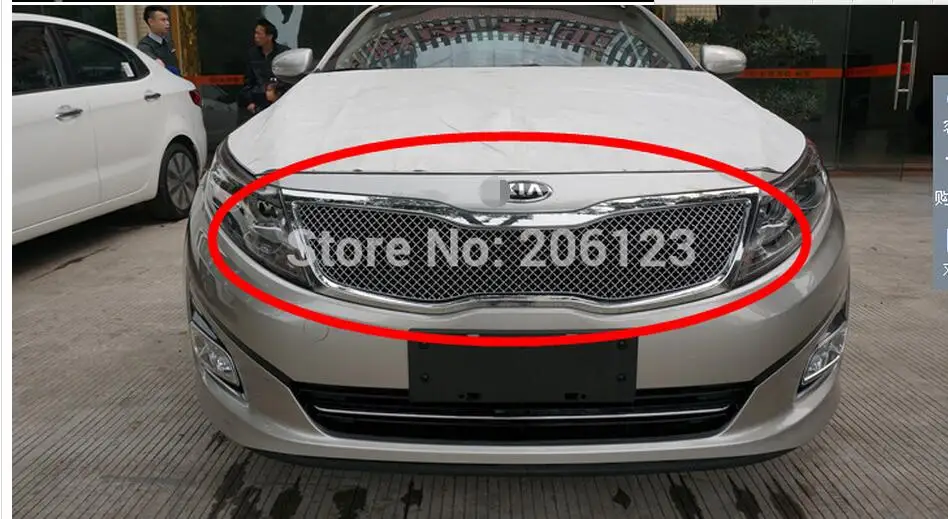 Free Shipping! Front Center Grill Grid Grille Cover Trim Stainless Steel 304 FOR 2014 2015 For Kia Optima K5 цена Free Shipping! Front Center Grill Grid Grille Cover Trim Stainless Steel 304 FOR 2014 2015 For Kia Optima K5 цены онлайн