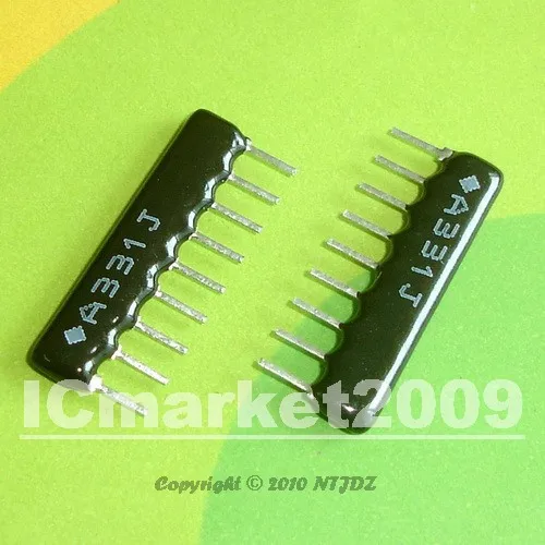 200 PCS A09 331 SIP 9 A331G 331 330 Ohm 330R 8 Commoned Resistor