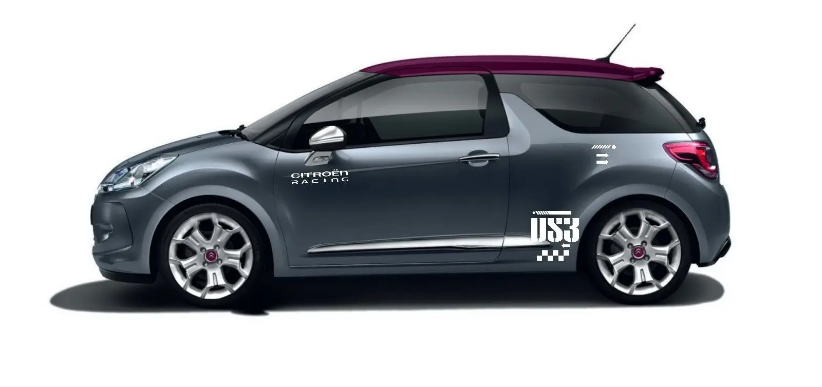 Car Styling for Citroen DS3 side sticker kit vinyl body decal graphics