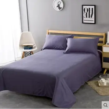 

Free Shipping 1pc Eco Plain Dyed Cotton Bed Sheet Solid Sheets Flat Sheet Red Purple
