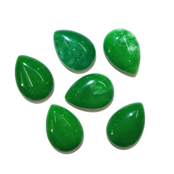 

Natural Stones Green Agates Cabochon 12x16mm 13x18mm 15x20mm 18x25mm Water Drop Shape No Hole for Making Jewelry DIY