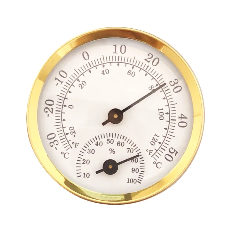 URANN 1 шт. мини 58 мм термометр для сауны металлический чехол термометр и гигрометр алюминиевый Измеритель температуры и влажности для дома
