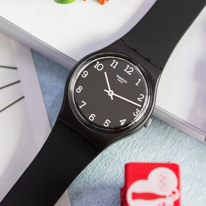 Swatch классический цвет пароль серии крутые черные кварцевые часы для мужчин и