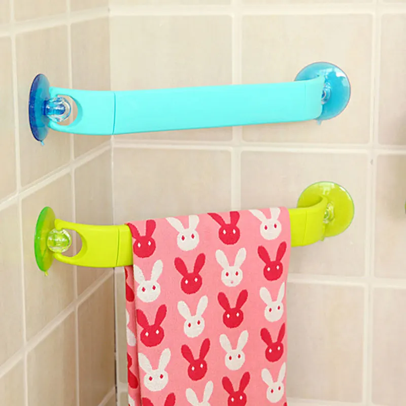 3pcs/lot Practical Movable Towel Racks Fashion Rotational Chuck Design Corner Shower Curtain Rod Sucker Wall Holder Hangers