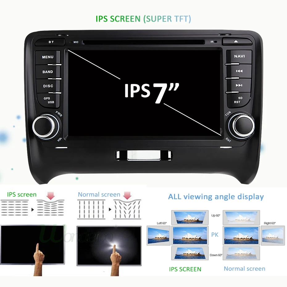 Discount DSP IPS 4G 64G Android 9.0 2 DIN Car DVD GPS For Audi TT MK2 8J 2006 2007 2008 2009 2010 2011 2012 multimedia player radio 4