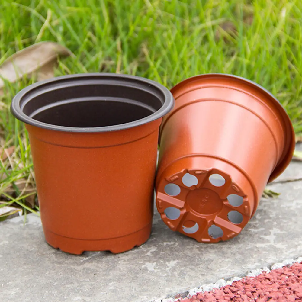 50 pcs Plastic Garden Plant Pot Flower Grow Seedlings Nursery Starter Pot Universal Storage Container with Hollows Garden Tool
