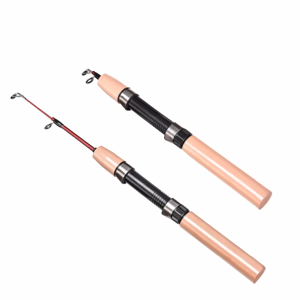 Newest Winter 60cm Super short retractable Fishing Rod Combo Set Lightweight Telescopic Mini ice Fishing reel set