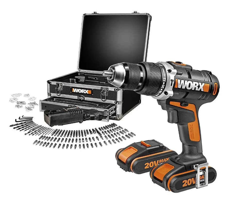 

New arrival 158pcs accessories WORX 20V platform impact drill wx371.2 with tool case