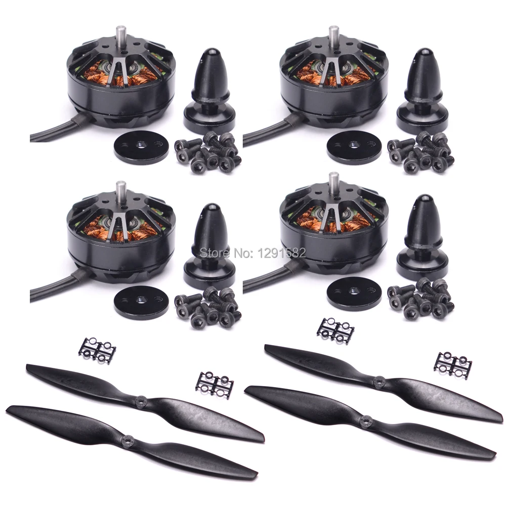 4 шт. 3508 580KV бесщеточный мотор поддержка 4S и 1245 черный Пропеллер для квадрокоптера