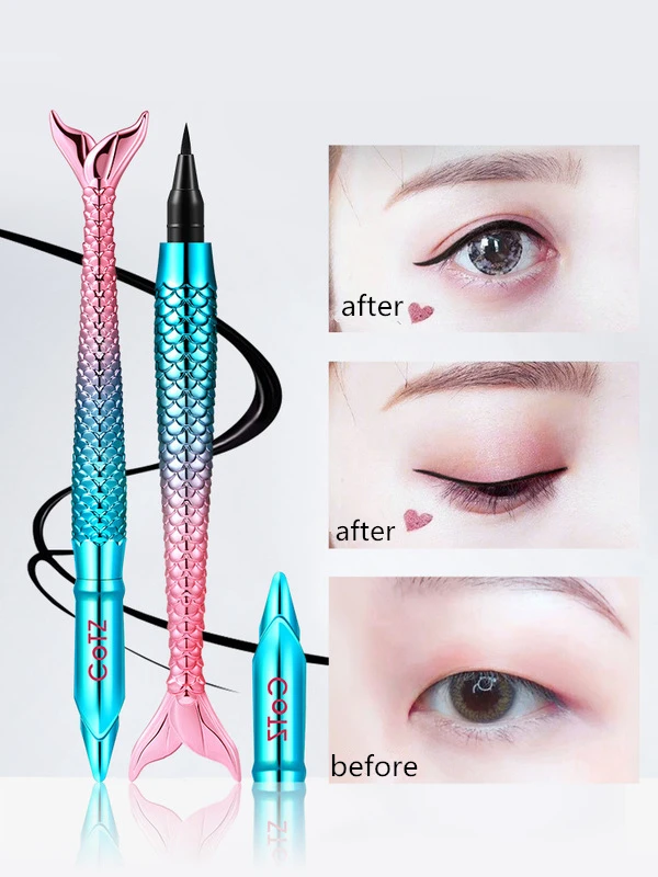 Русалка подводка для глаз Макияж Черная водостойкая жидкая Make Up beauty Comestics Стойкая