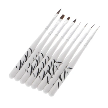 

8Pcs Nail Art Gel Design Pen Painting Drawing Polish Brush Dotting Tools Set New Hot Saling