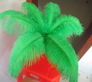 

100 pcs 10-12 inches (25-30cm) beautiful high quality green ostrich feathers wedding decoration