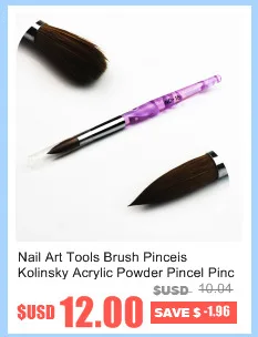 Кисть для ногтей инструменты для дизайна Pincel De Unha Pinceis Para Caneta Kolinsky Pinceau Pen Pennelli acryl ic для милого порошка acryl