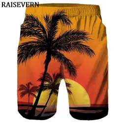 Для мужчин s пляжные шорты для будущих мам Лето кокосовое купальники с рисунком пальм пляжные шорты мужские эластичный пояс повседневное