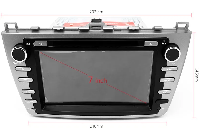 Discount Android 9.0 car dvd player for mazda6 ruiyi ultra 2008-2012 with gps navigation radio USB DVD built in wifi mirror link 4G+32G 17