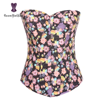 

Wholesale Jeans Fabirc Floral Corset Everyday Waist Slimming Body Shaper Appliques Shapewear Women Corsets & Bustiers 860#