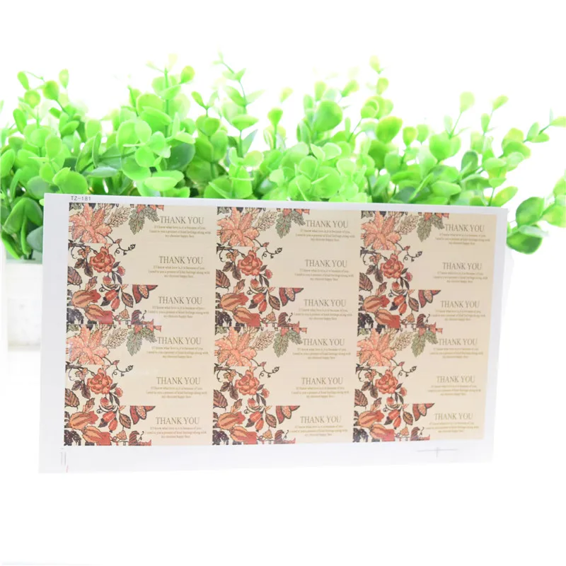 18 шт./лист ярлыки для упаковки цветов|tag thank you|stickers forsticker for wedding |