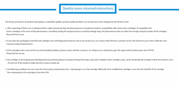 Epson Ink Cartridge Compatibility Chart