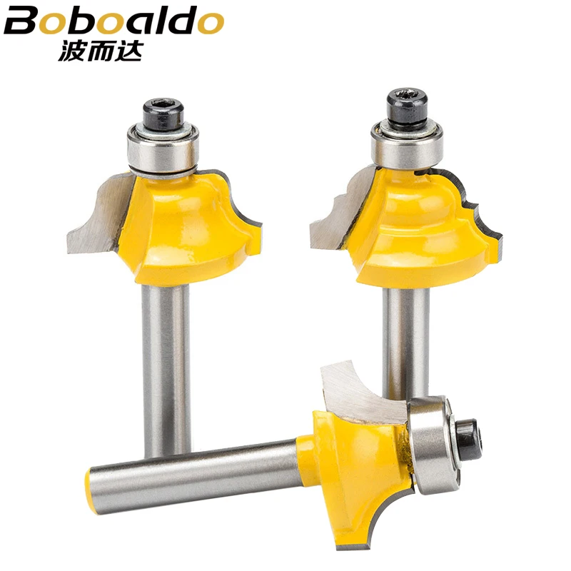 

3pcs/set Woodworking Router Bits for Wood 2 Flutes Endmill With Bearing Milling Cutter CNC Tool For MDF Hard Wood
