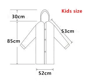 Size.Student Raincoat for Child Children Dot Kid Girls boy Rain Coat Waterproof Long Rainwear Poncho Rainsuit Rainjacket Hot sale