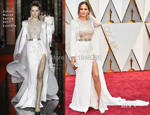 chrissy teigen ph17131 zuhair murad primavera de 2017 vestido de