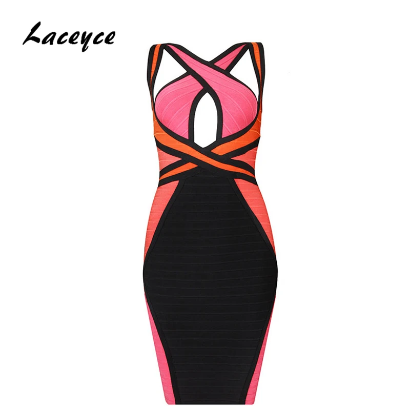 Laceyce 2018 новый летний Для женщин Платья для вечеринок v образным вырезом без