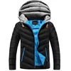 Winter Jacket Men Hat Detachable Warm Coat Cotton-Padded Outwear Mens Coats Jackets Hooded Collar Slim Clothes Thick Parkas X327 4