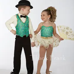 Блесток рубашка для балета платья для девочки; две модели из 3х предметов для танцев; костюмы для мальчиков «Человек C423