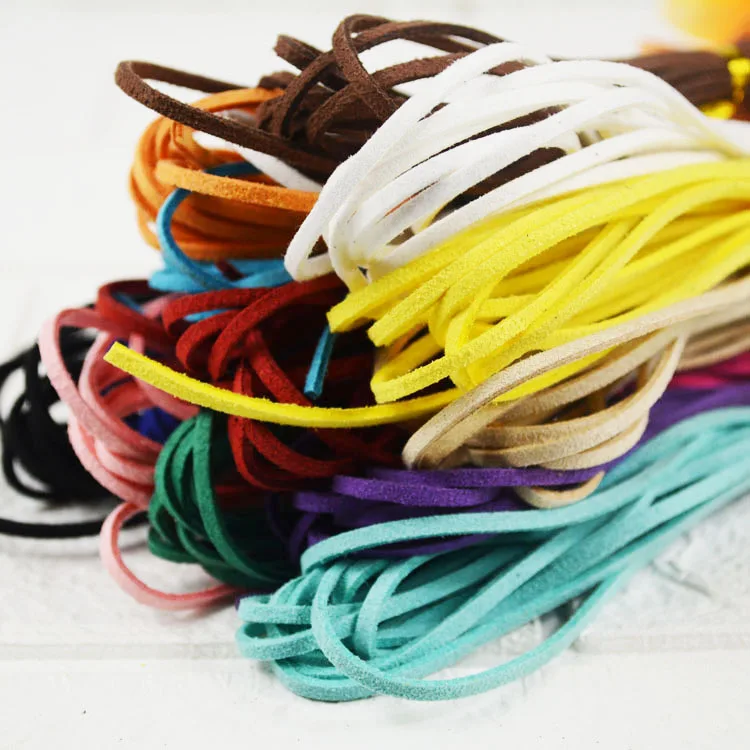 5Yards Faux Suede Leather Cord Thread for beading making Leather Luggage Tag