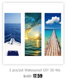 2 шт./набор водонепроницаемые DIY 3D наклейки на стену, плакат, ПВХ дверь, стекло наклейка имитация украшения дома аксессуары