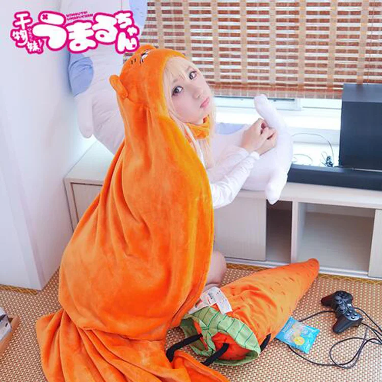 Cosplay&ware Himouto Umaru-chan Cloak Anime Umaru Chan Doma Cosplay Costume Flannels Cloaks Blanket Soft Cap Hoodie -Zentai shop online