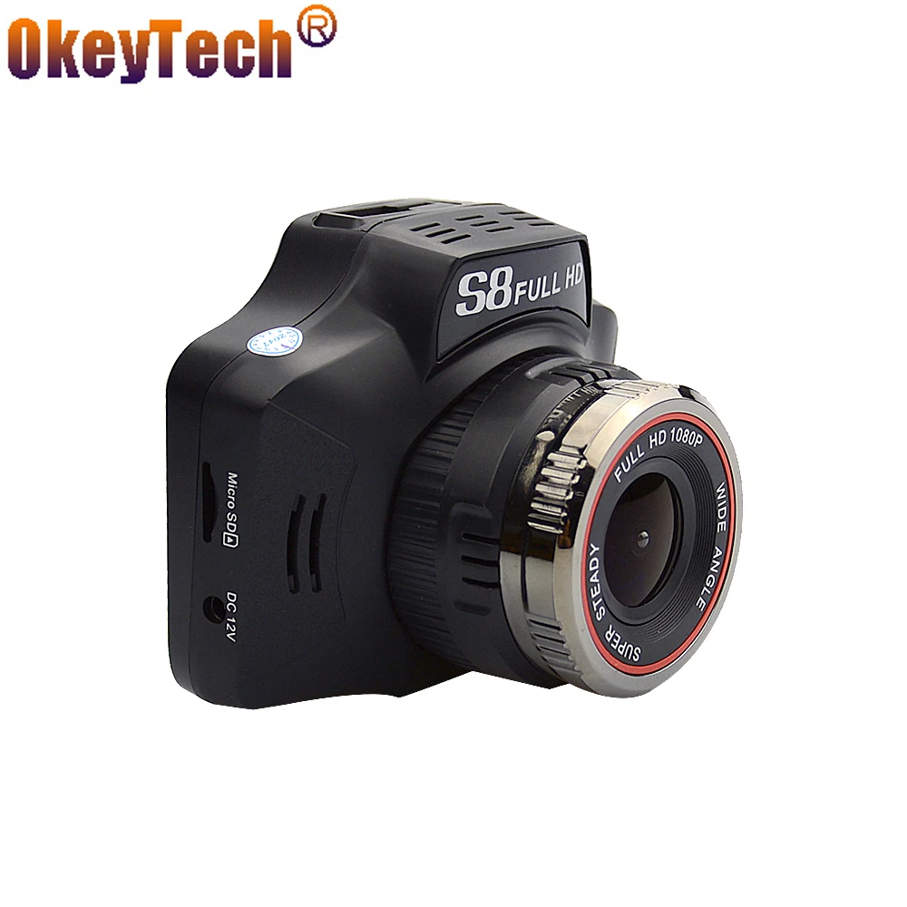 

OkeyTech Russian & English Voice Anti Radar Detector 2 in 1 Auto Car DVR Camera Recorder Radar G-sensor Full 720P HD Registrar