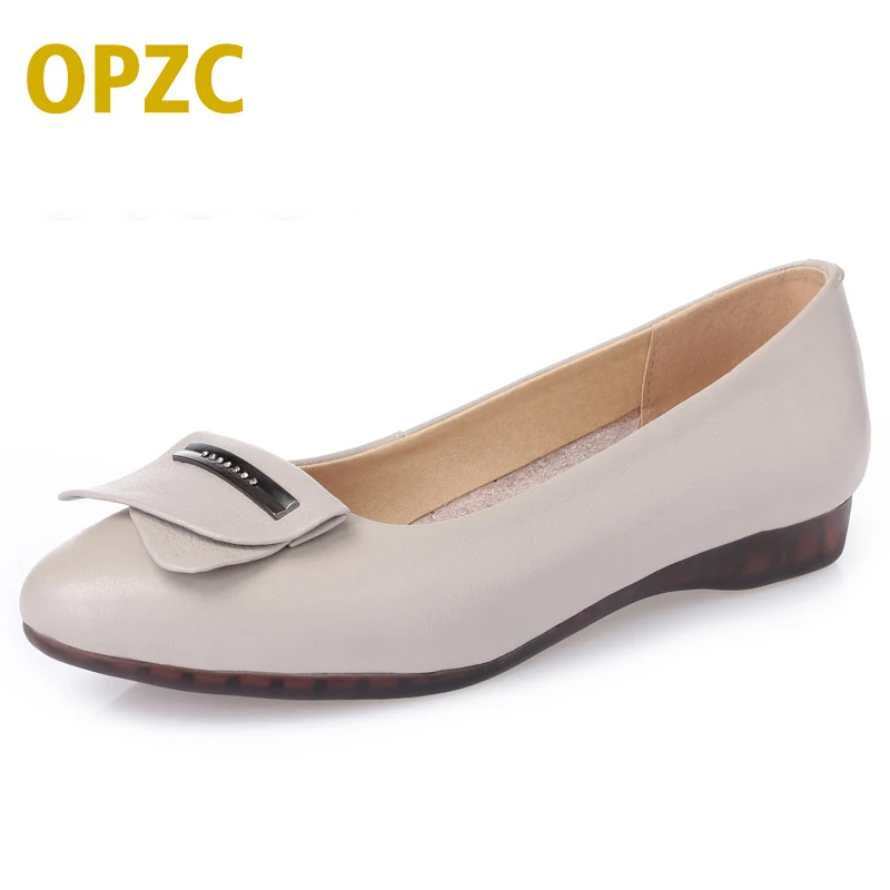 De Grande Côté Mode Le 2019 35 Femmes Black Taille Confort Chaussures 42 Printemps Bouche Avec Cuir Pente Pois Véritable Boucle Peu En Profonde beige brown w7KqXvT7
