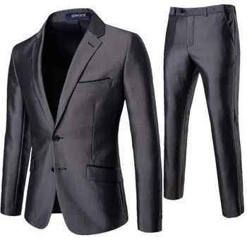 

(Jacket+Pant) 2019 Men Wedding Suit Sets Tuxedo Formal Fashion Slim Fit Business Dress Blazer Brand Party Suits mens XF016115