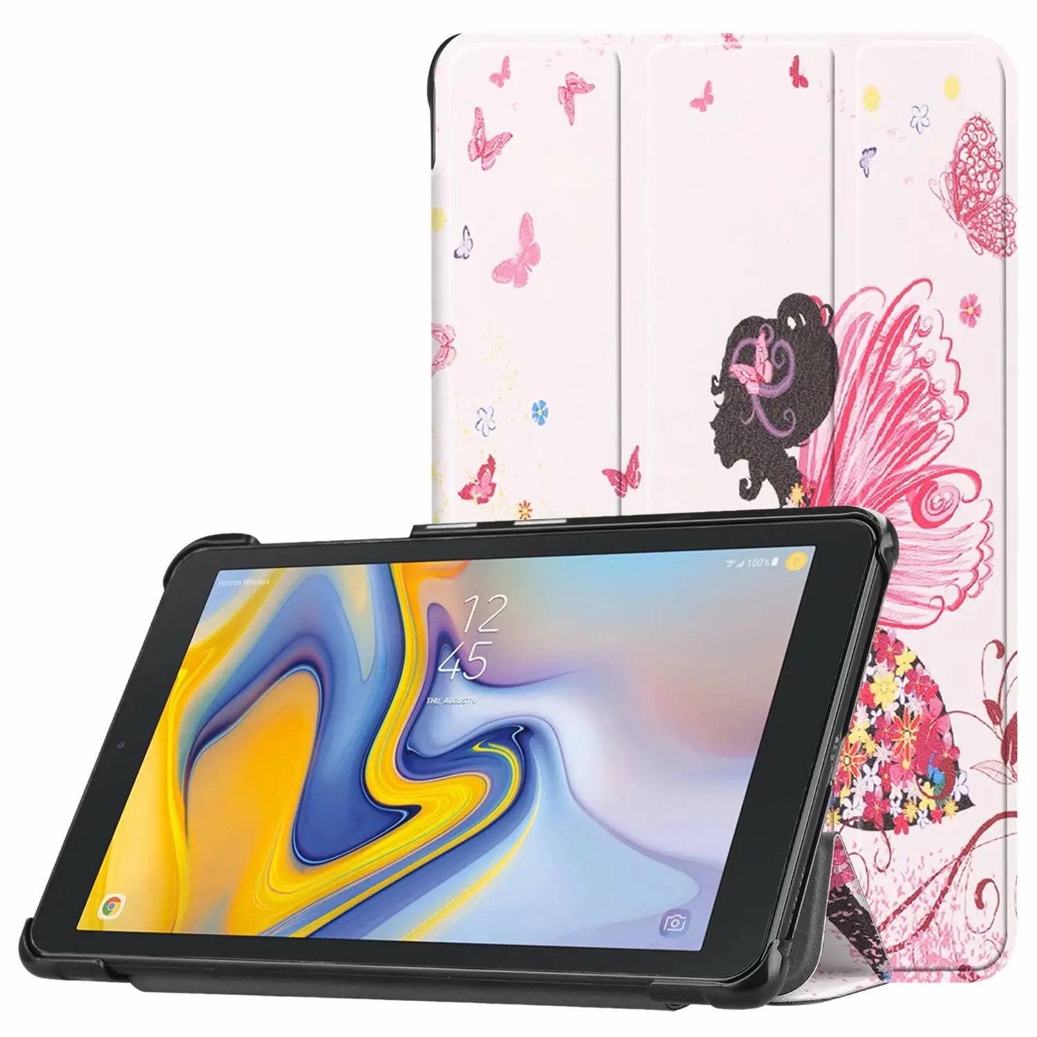 

Deekite Galaxy Tab A 8.0 2018 Case, Slim Shell Stand Cover For Samsung Galaxy Tab A 8 Inch 2018 Model T387 Verizon/Sprint