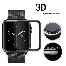 For iWatch Plating Tempered Glass For Apple Watch 38mm 42mm Series 3 2 1 Full Cover 3D Curved Black Edge Screen Protector Film For iWatch Plating Tempered Glass For Apple Watch 38mm 42mm Series 3 2 1 Full Cover 3D Curved Black Edge Screen Protector Film