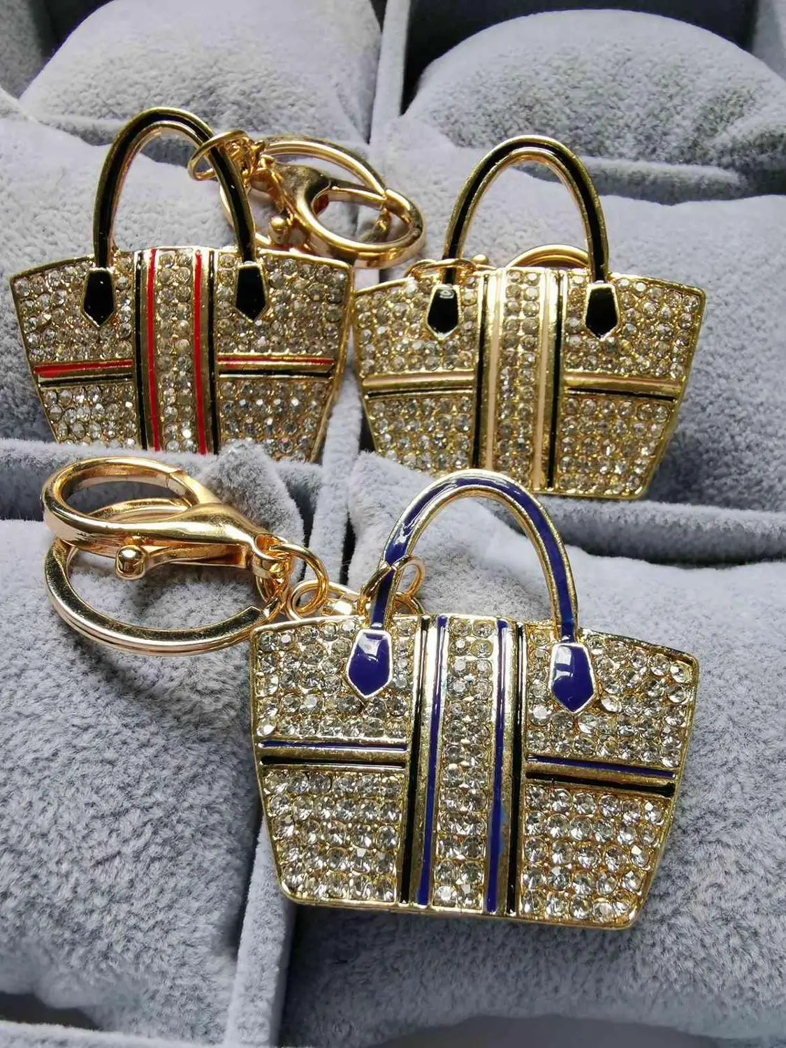

Min.15$ mix order Rhinestone handbag shoulder bag Keychain key ring zinc alloy diy decoration 52mm*52mm