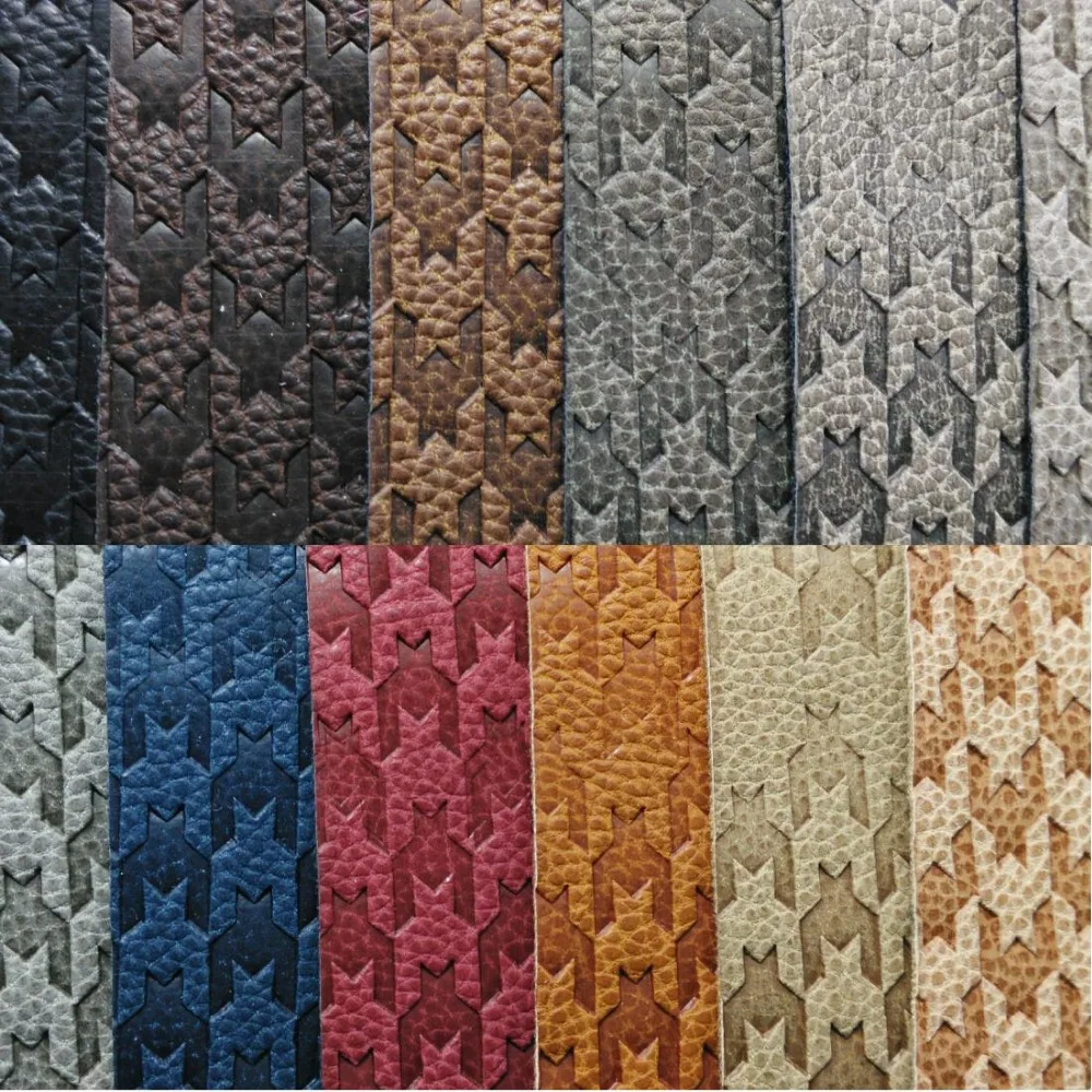 Embossed Birds PU Leather Fabric, Faux Leather Fabric