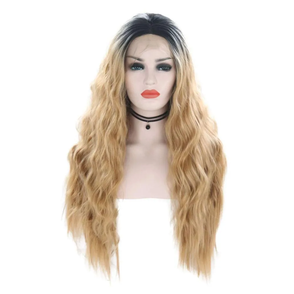 RONGDUOYI 150% плотность Ombre Синтетические волосы на кружеве парик с ребенком волос естественной линии роста волос термостойкие светлые