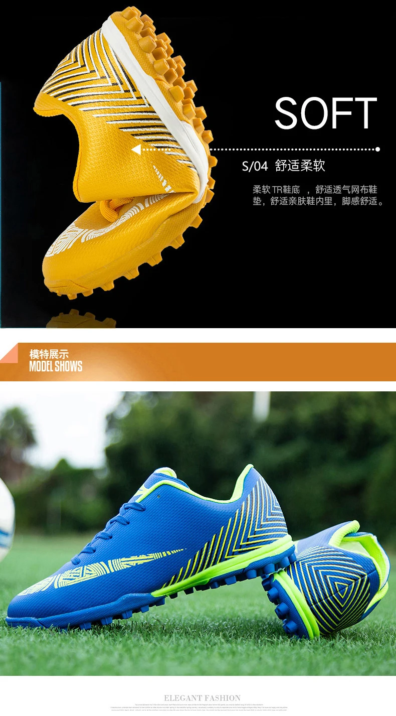 Outdoor Long Spikes Men Soccer Shoes Sneakers Cleats Turf Male Sport Football Shoes Rubber Men Boys Trainers Foot Ball Indoor 7