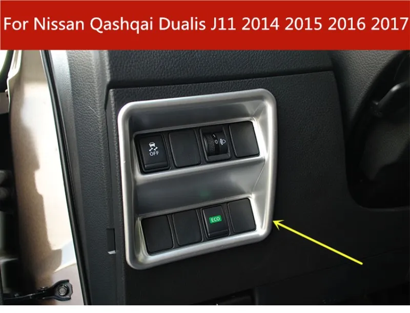 Хромированная рамка для фар Nissan Qashqai J11 Dualis 2014 2015 2016 2017 ABS аксессуары 1