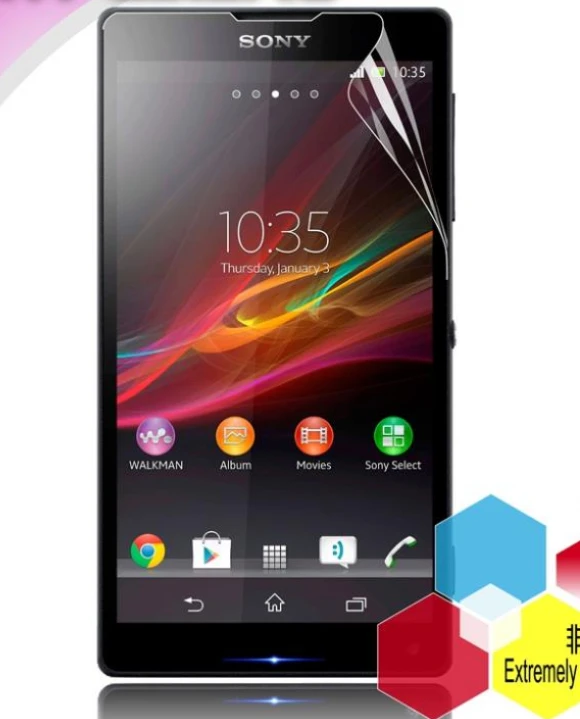 

For SONY Xperia ZL L35h Mobile LCD Screen Protector,High Clear Protective Film Guard With Retail Pack,3Pcs Free