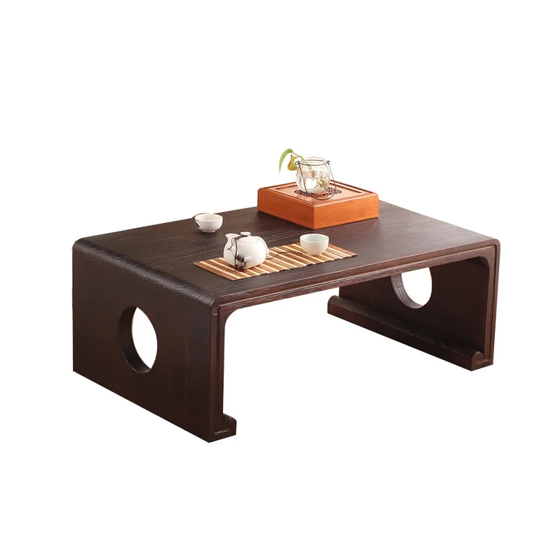  Japanese style solid wood tea table window tatami coffee table simple Rectangle Living Room Wooden 