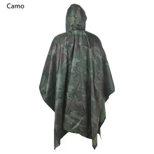 Дождевик многофункциональные военные дождевик аварийный Камуфляжный дождевик пончо для кемпинга походов охотничья одежда укрытие дорожные комплекты