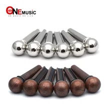 6 шт. металлический гитарный мост булавка народная Акустическая гитара струнная булавка колышек для ногтей латунь бронза серебро