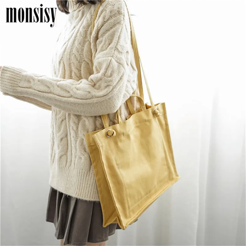 Monsisy/Новинка 2019 года Холщовая Сумка для девочек женская сумка на плечо модная