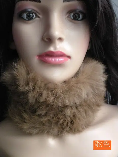 Dl6082 100 Real Rabbit Fur Headband Natural Knitted Fur Headwear