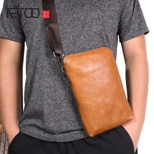 AETOO Original vintage leather clutch bag Men and women's first layer leather handbag Multifunctional shoulder bag soft leather