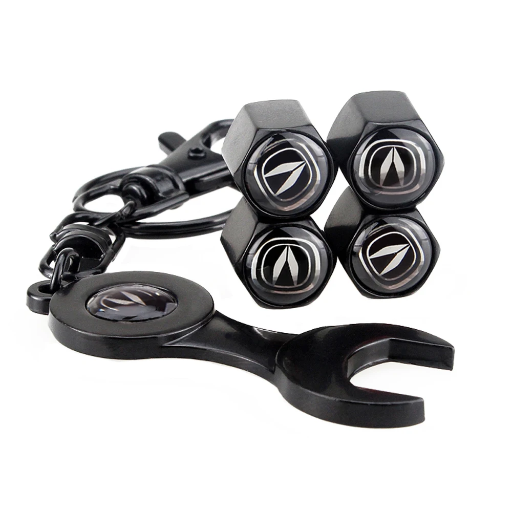

Car Styling Auto Tire Valve Stem Caps Wheels Keychain For Changan CS35 CS75 Honor Raeton Ling Yue CX20 CV1 CS1 V3 Eado Benni