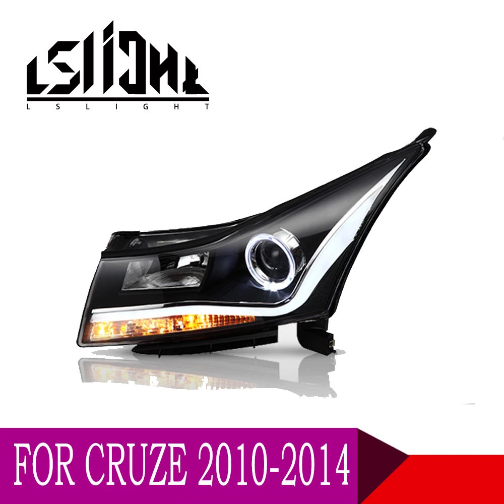 

LSlight LED Headlight For CHEVROLET CRUZE 2010 2011 2012 2013 2014 Stop Brake Turn Signal DRL LOW HIGH BEAM LENS ANGEL EYE